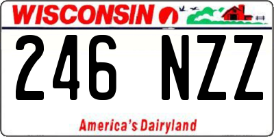 WI license plate 246NZZ