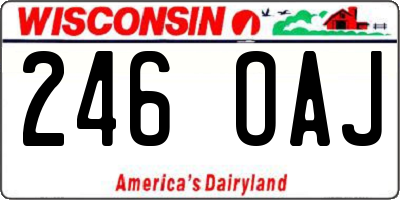 WI license plate 246OAJ