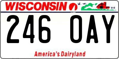WI license plate 246OAY