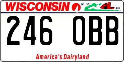 WI license plate 246OBB
