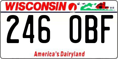 WI license plate 246OBF