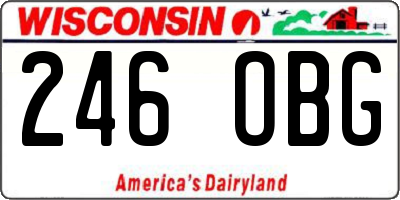 WI license plate 246OBG
