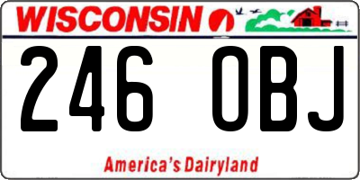 WI license plate 246OBJ