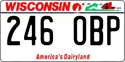 WI license plate 246OBP