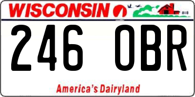 WI license plate 246OBR