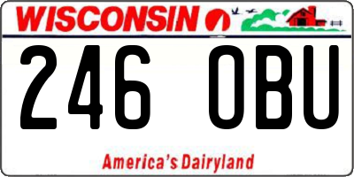 WI license plate 246OBU