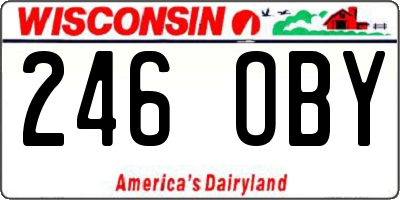 WI license plate 246OBY