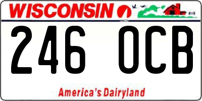 WI license plate 246OCB