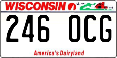WI license plate 246OCG
