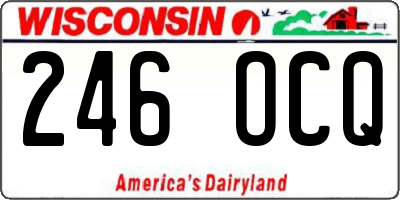 WI license plate 246OCQ