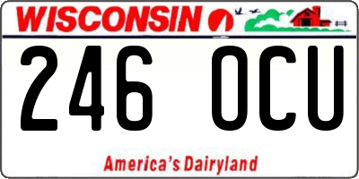 WI license plate 246OCU