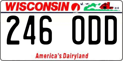 WI license plate 246ODD
