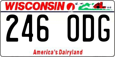 WI license plate 246ODG