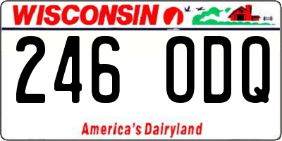 WI license plate 246ODQ