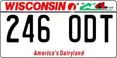 WI license plate 246ODT