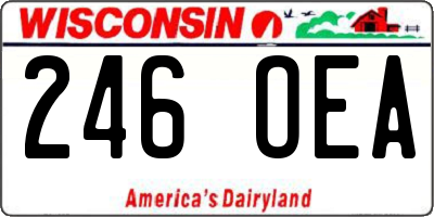 WI license plate 246OEA