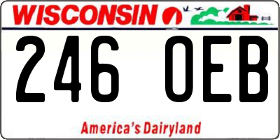 WI license plate 246OEB