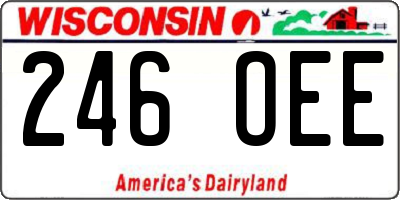 WI license plate 246OEE