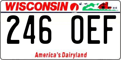 WI license plate 246OEF