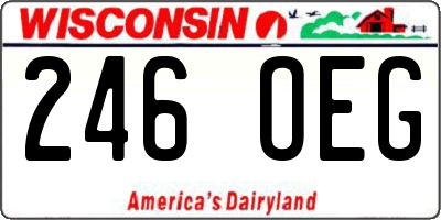 WI license plate 246OEG