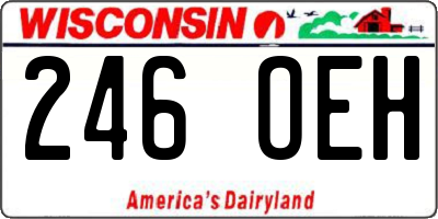 WI license plate 246OEH