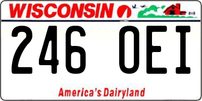 WI license plate 246OEI