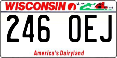 WI license plate 246OEJ