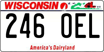 WI license plate 246OEL
