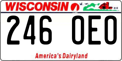 WI license plate 246OEO