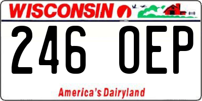 WI license plate 246OEP