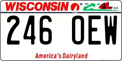 WI license plate 246OEW