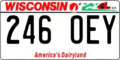 WI license plate 246OEY