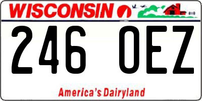 WI license plate 246OEZ