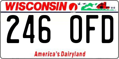 WI license plate 246OFD
