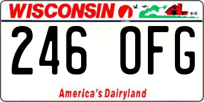 WI license plate 246OFG