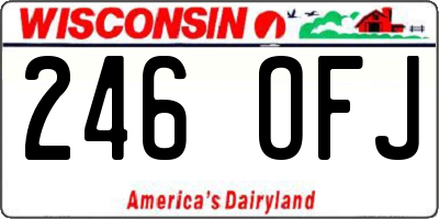 WI license plate 246OFJ