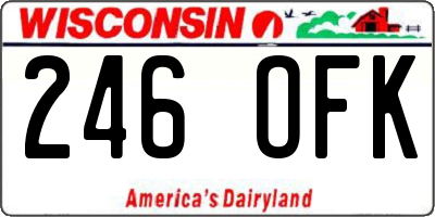 WI license plate 246OFK