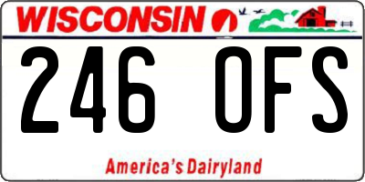 WI license plate 246OFS