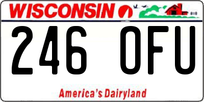 WI license plate 246OFU