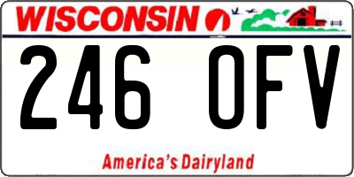 WI license plate 246OFV