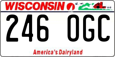 WI license plate 246OGC