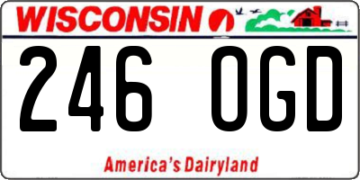 WI license plate 246OGD