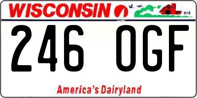 WI license plate 246OGF