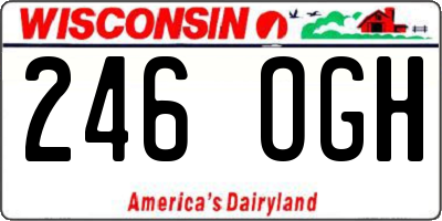 WI license plate 246OGH