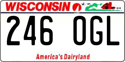 WI license plate 246OGL