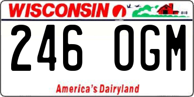 WI license plate 246OGM