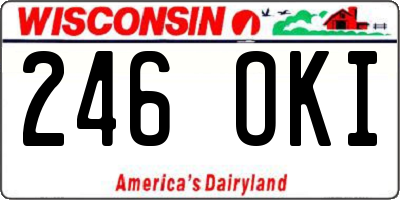 WI license plate 246OKI