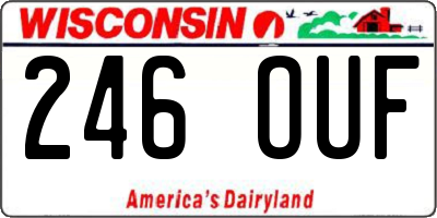 WI license plate 246OUF