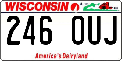 WI license plate 246OUJ