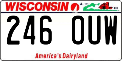 WI license plate 246OUW
